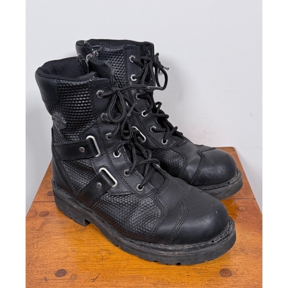 Harley-Davidson ASHERTON Mens Black Leather 8\